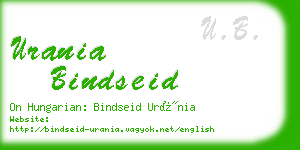 urania bindseid business card